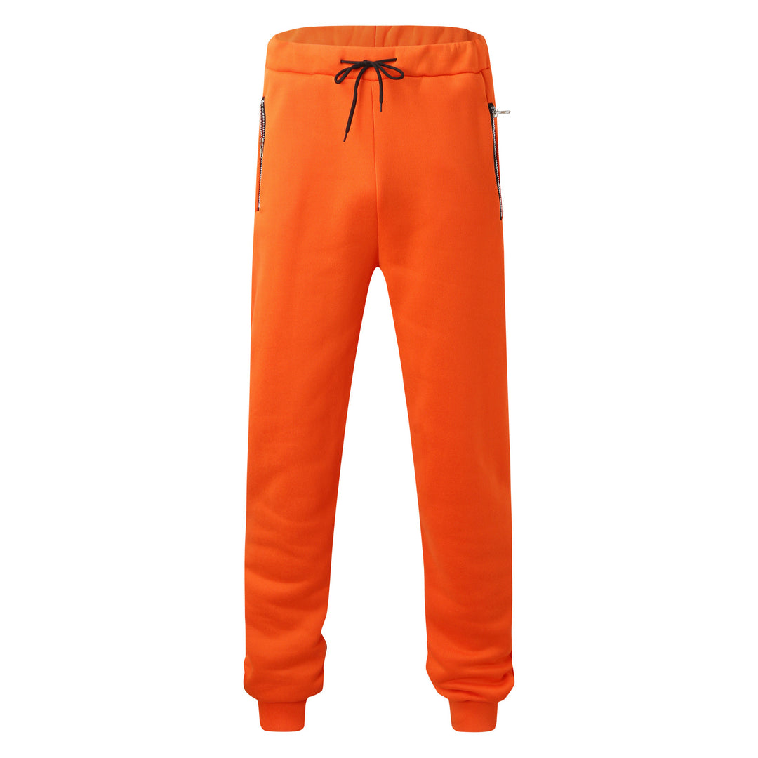 Sporty men's jogging pants with elastic waistband and side zip pockets Lune London