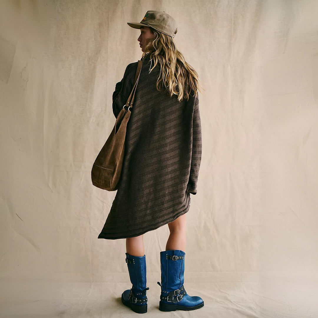Oversized knit sweater for women with asymmetric cut Lune London