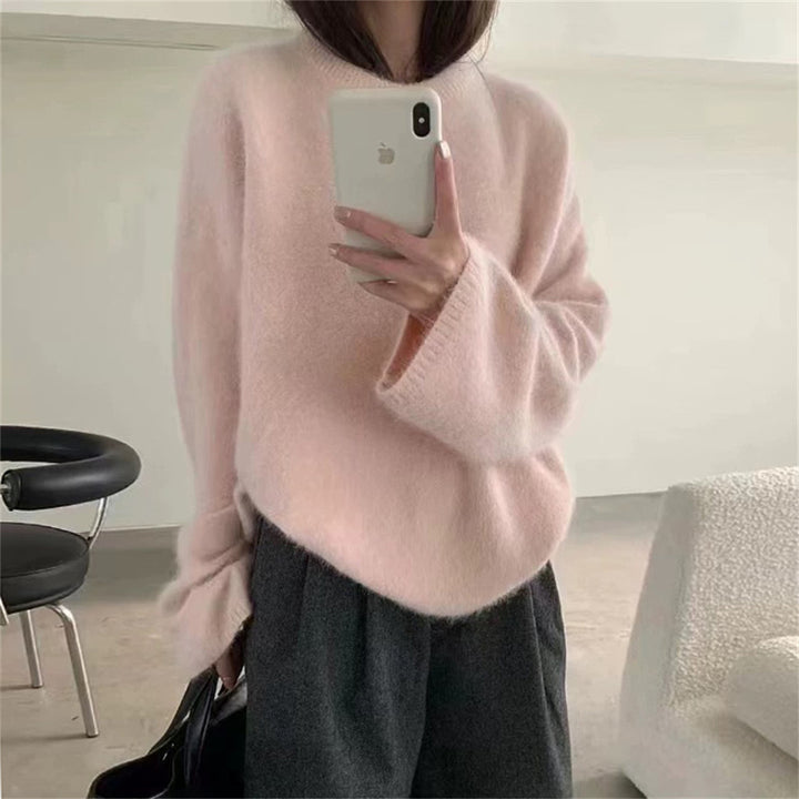 Pull moelleux pour femmes à coupe surdimensionnée en laine mohair Chic & Stil