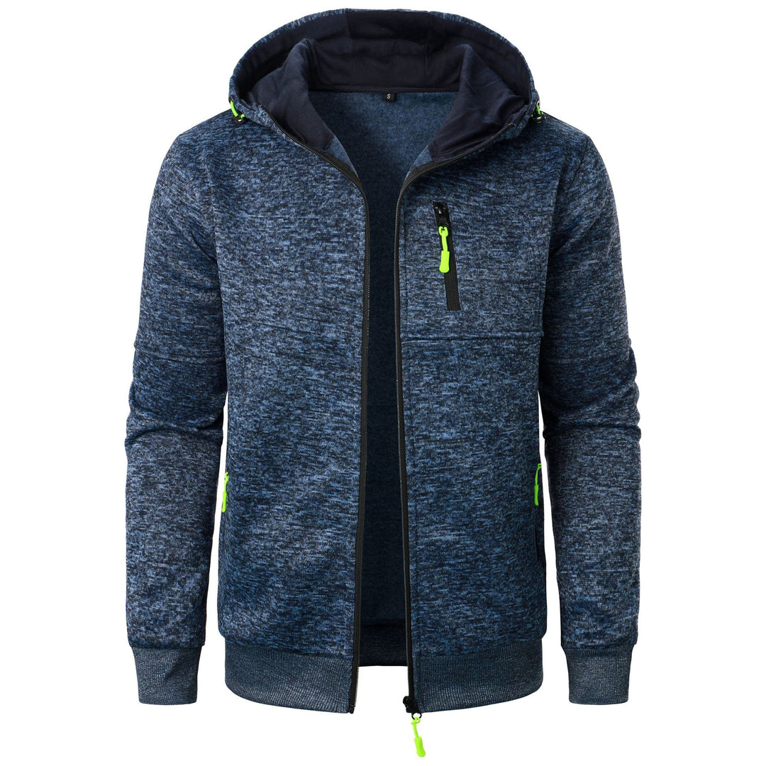 Sporty hooded jacket for men with an innovative structural design and practical pockets Lune London