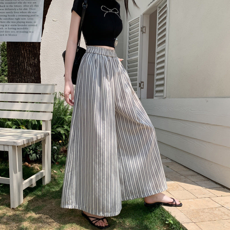 Lune London striped wide women's pants