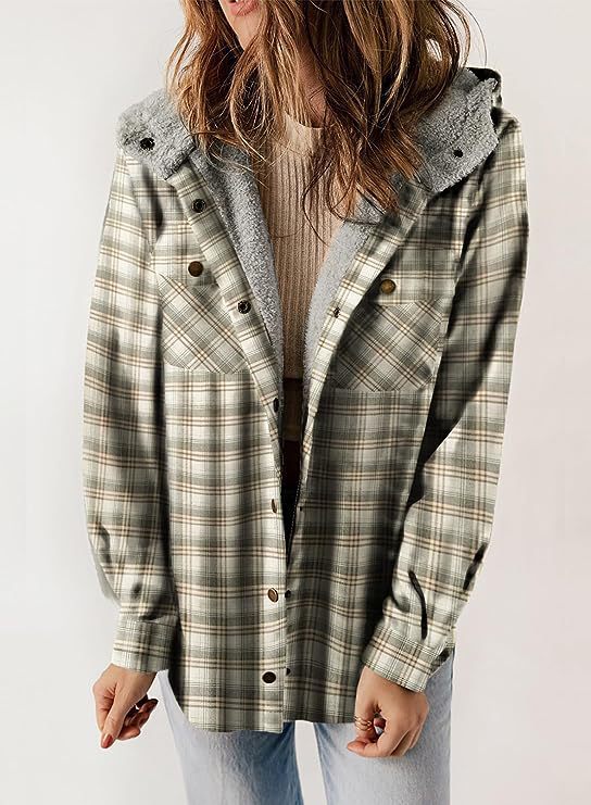 Ladies flannel jacket with fleece lining Lune London