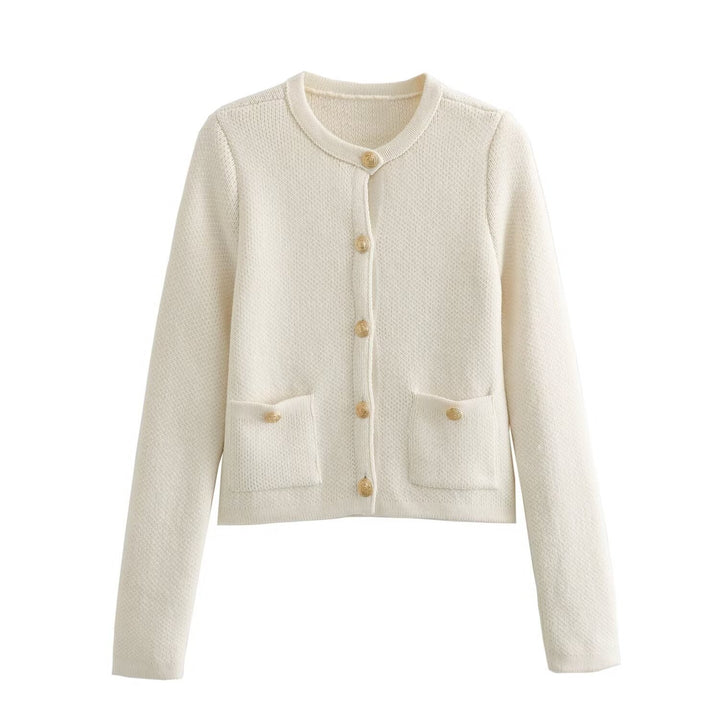Lady cardigan with decorative buttons and pockets Lune London
