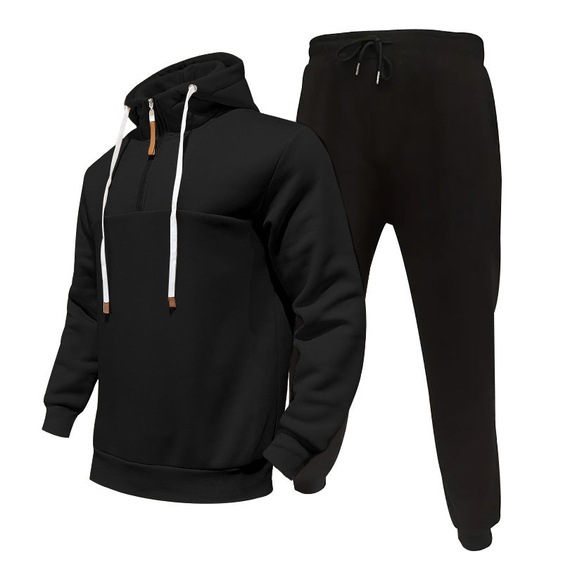 Men's trendy hoodie with practical zipper and chic cargo pants