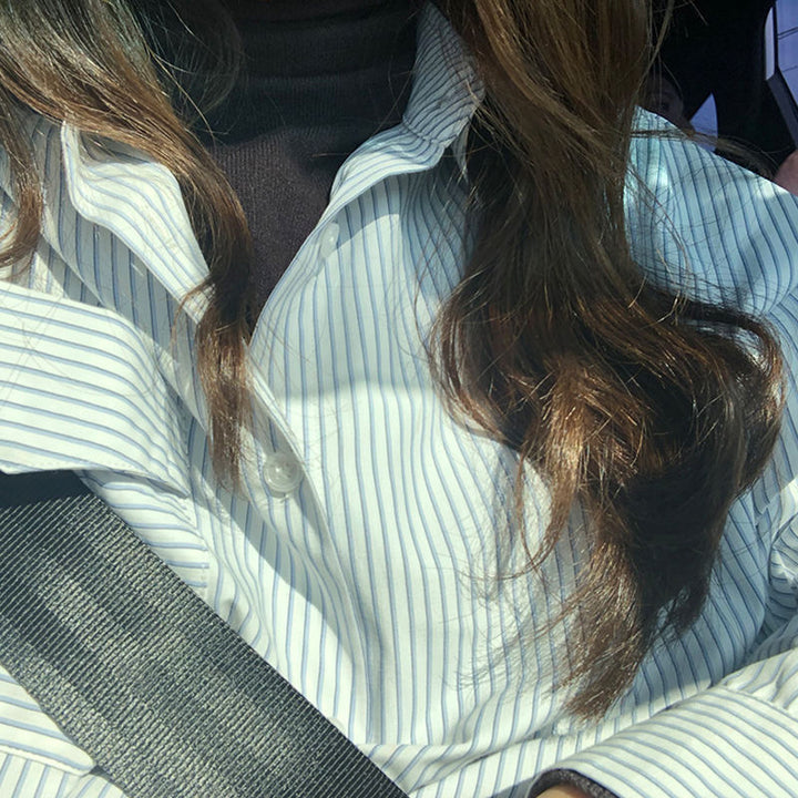 Blouse à manches longues tendance pour femmes avec rayures Chic & Stil