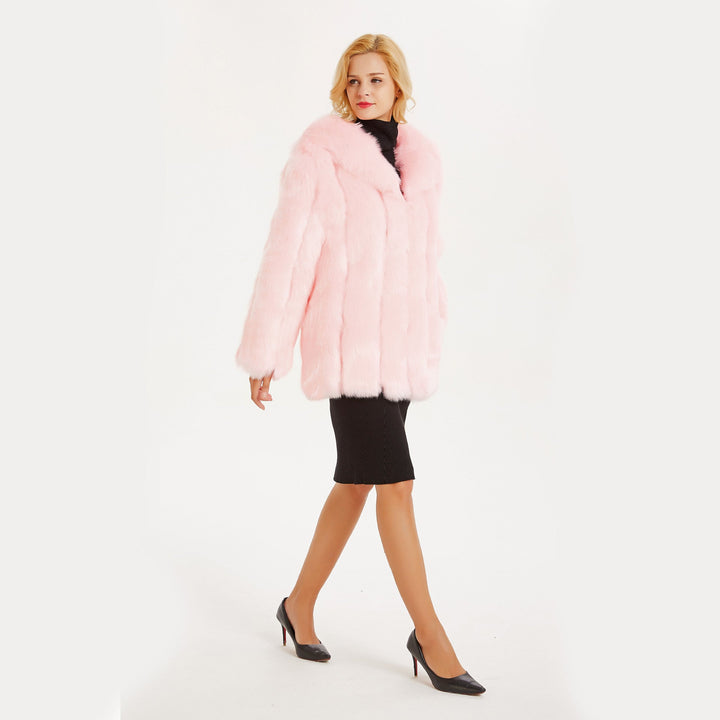 Ladies Luxurious Faux Fur Jacket with Voluminous Sleeves Lune London