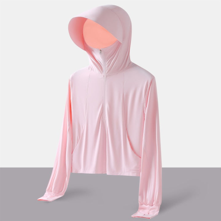 Ladies Breathable Sports Jacket with Hood and Zipper Lune London