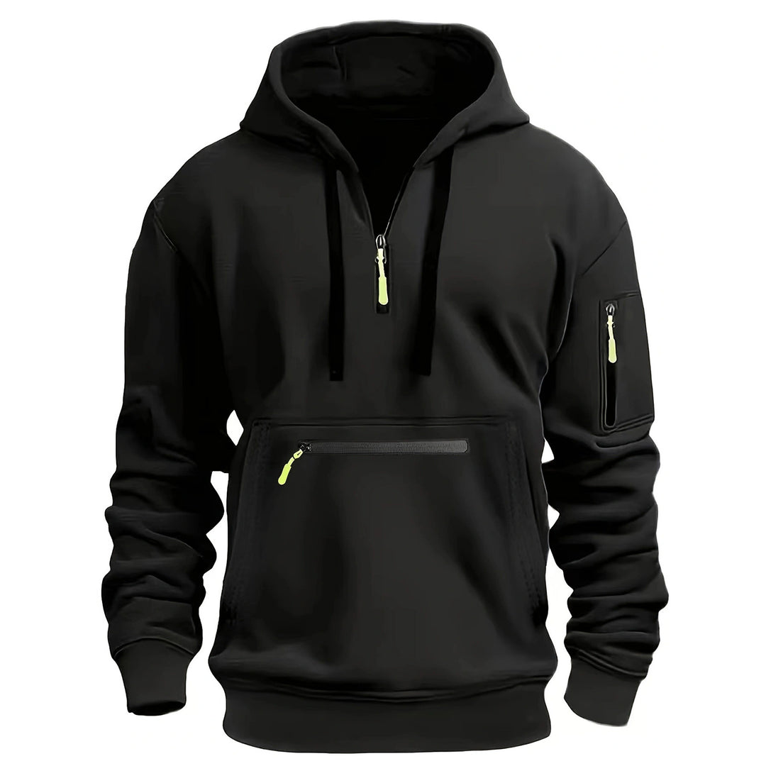 Men's practical zip hoodie with reflective details and multiple pockets Lune London