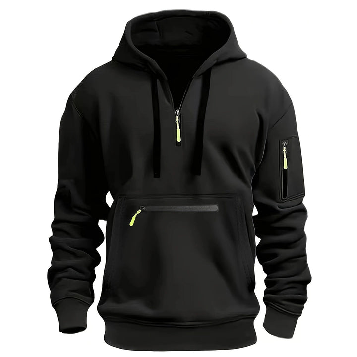 Men's practical zip hoodie with reflective details and multiple pockets Lune London