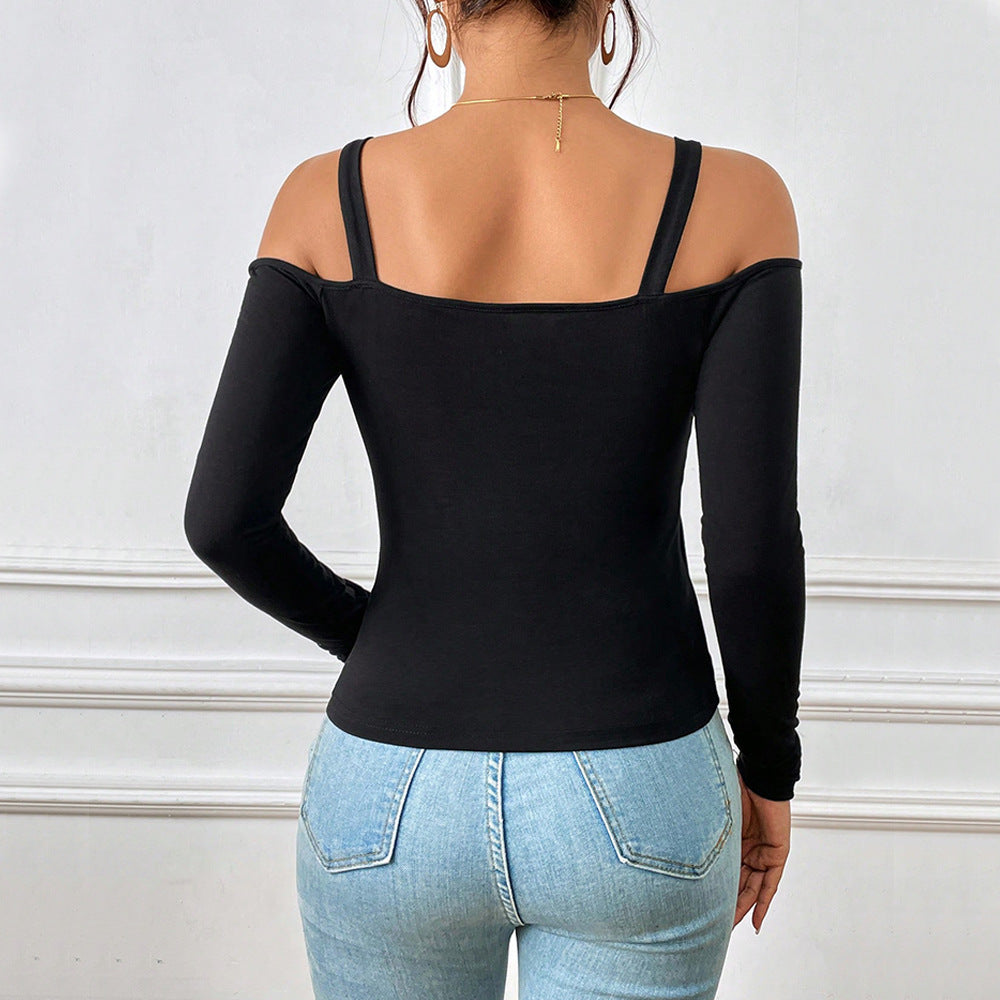 Body for women with off-the-shoulder design and decorative fasteners Chic & Stil