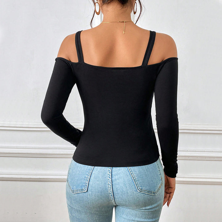 Body for women with off-the-shoulder design and decorative fasteners Chic & Stil