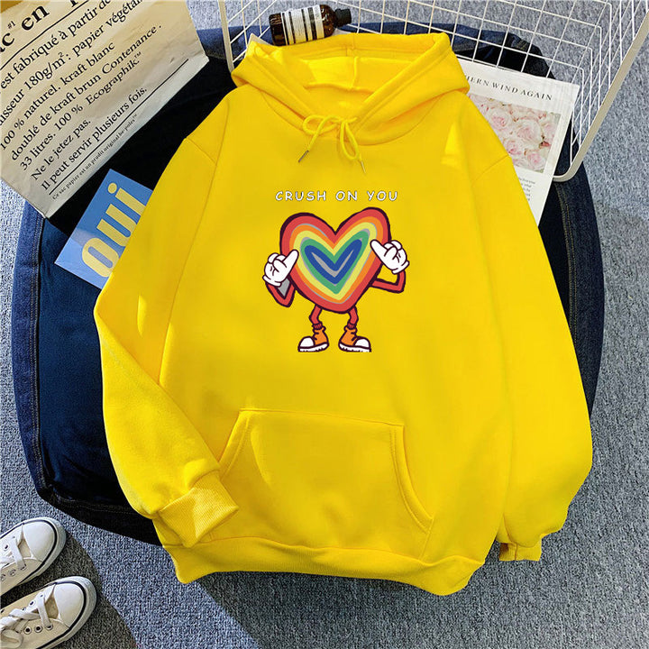 Women's hoodie with colorful heart design Chic & Stil