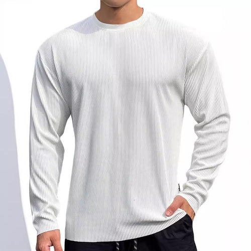 Fine knit pullover for men with textured rib pattern Lune London