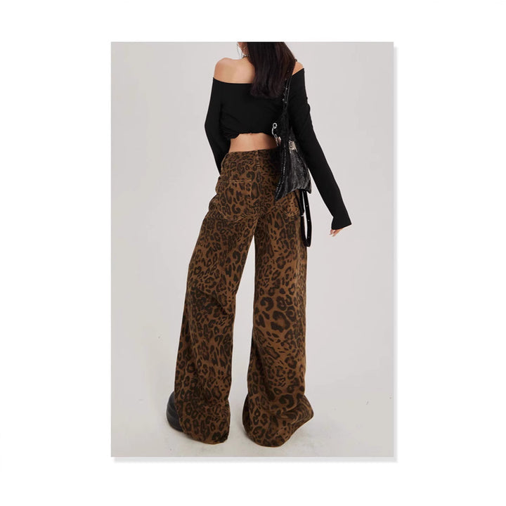 Pantalons léopard amples pour femmes Chic & Stil