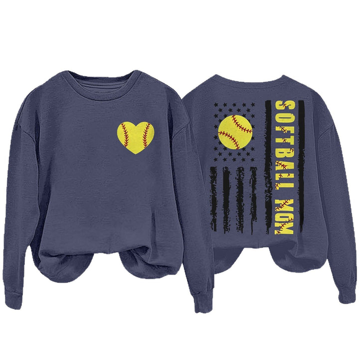 Sweat-shirt pour femmes avec design créatif de softball Chic & Stil