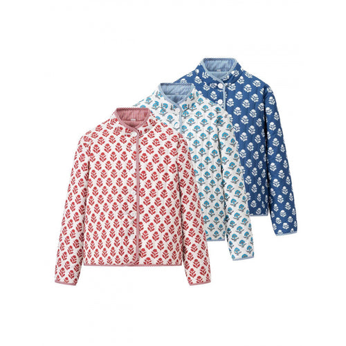 Quilted ladies jacket with floral pattern and comfortable fit Lune London