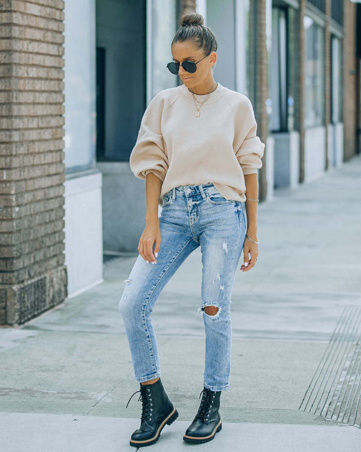 Ladies fashionable sweatshirt with puff sleeves Lune London