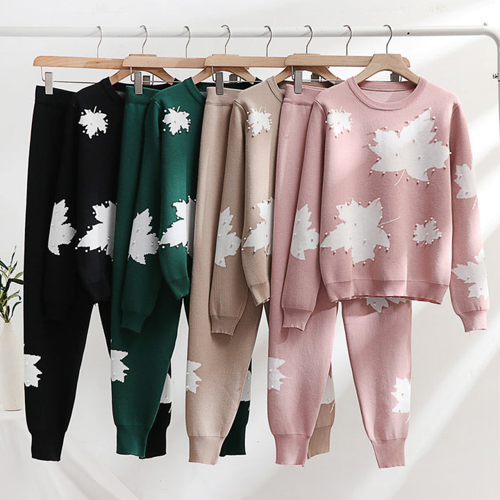 Casual loungewear set for women with floral design and elastic waistband Lune London