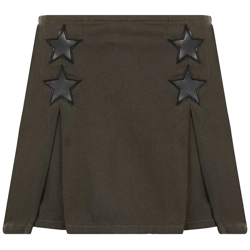 Mini skirt for women with structured star details and high-quality material Lune London