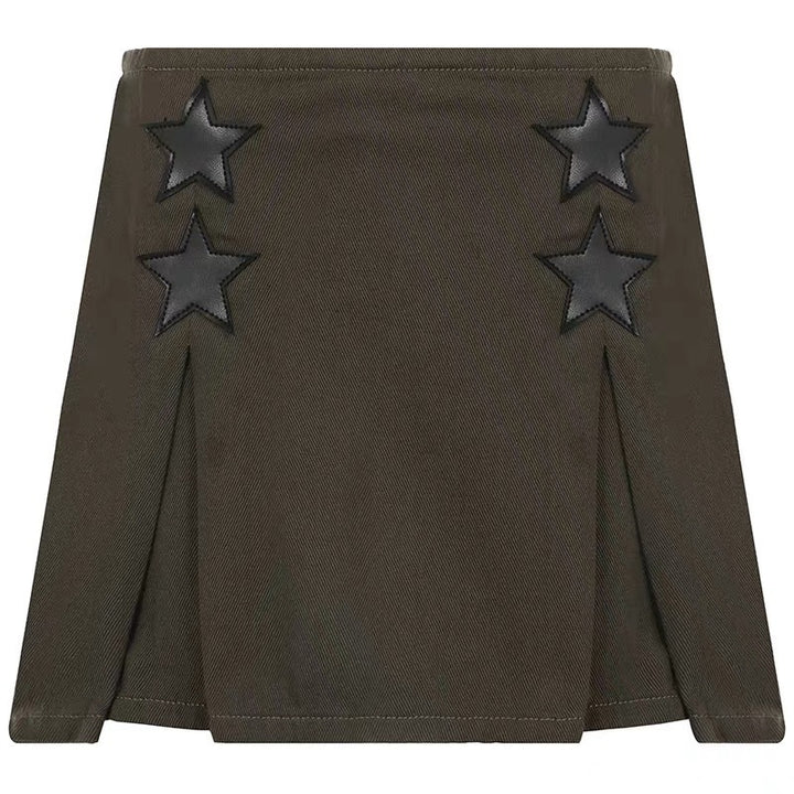 Mini skirt for women with structured star details and high-quality material Lune London