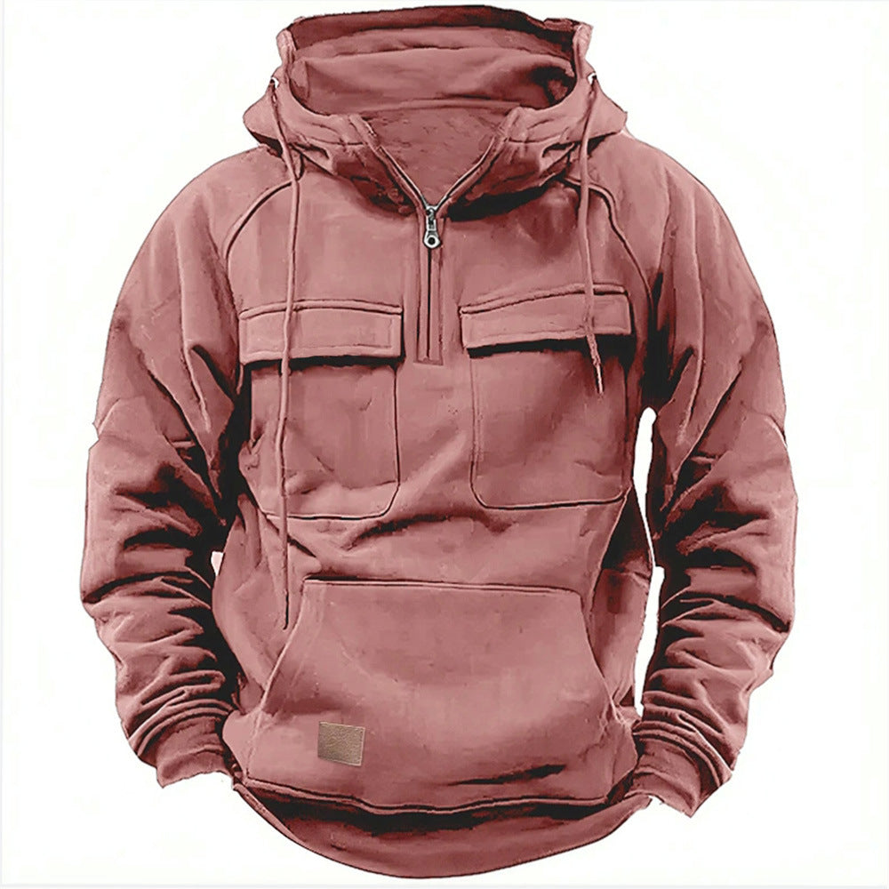 Men's fleece hoodie with convenient zipper and large pockets Lune London