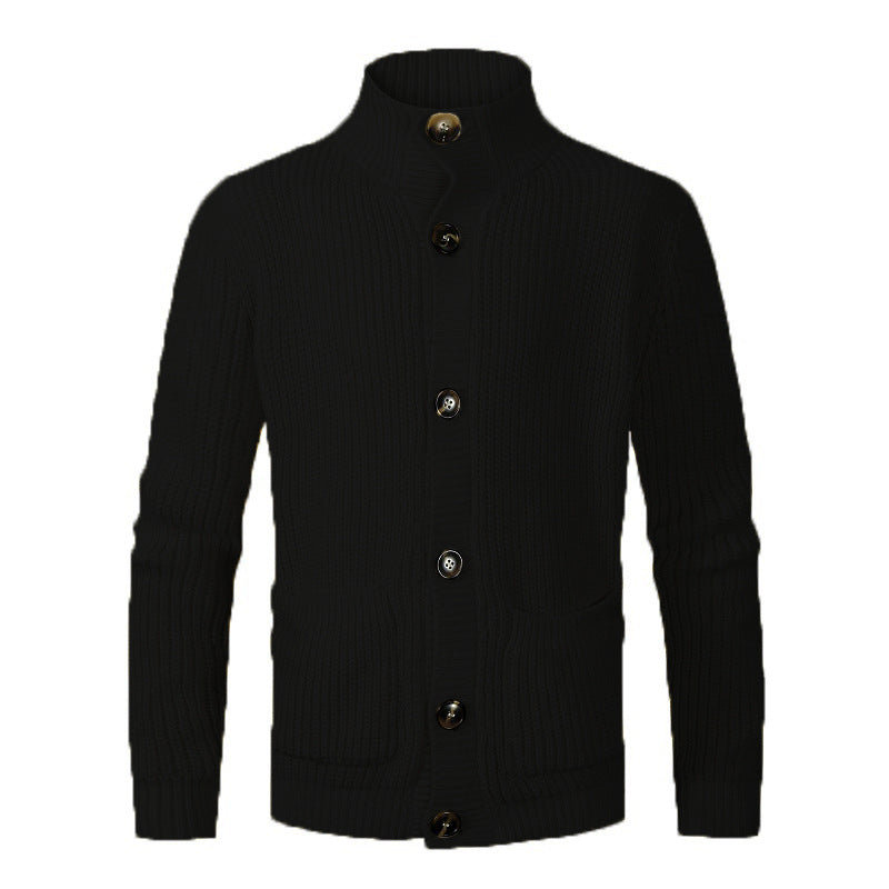 Chic cardigan for men with high collar and button details Lune London