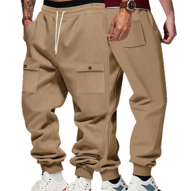 Men's cargo jogger pants with elastic waistband and functional pockets Lune London