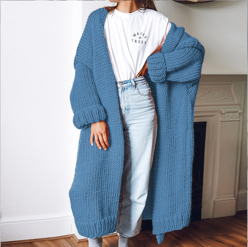 Ladies Chunky Knit Kimono Cardigan Lune London