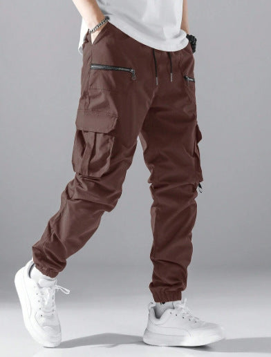 Men's cargo pants with modern zippered pockets Lune London