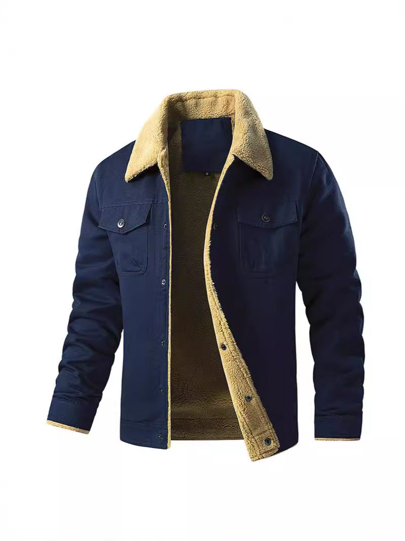 Robust utility jacket for men with warm fleece lining Lune London