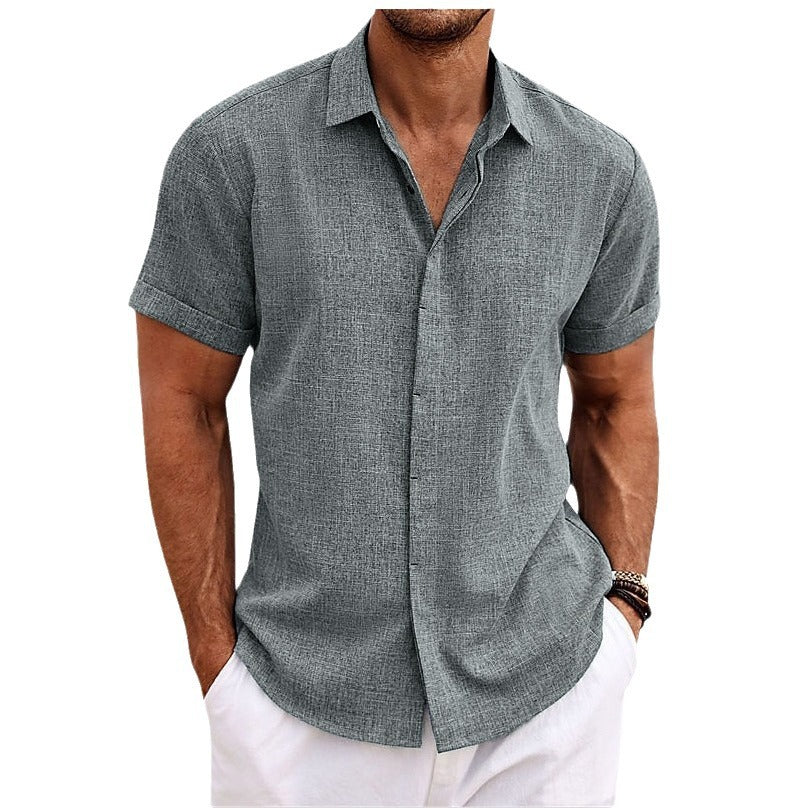 Short sleeve shirt for men in light cotton with pleasant wearing comfort Lune London