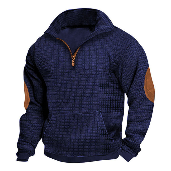 Men's sweater with high collar and zipper Lune London