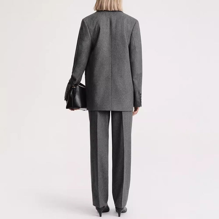 Chic and Stylish Textured Wool Blazer for Women