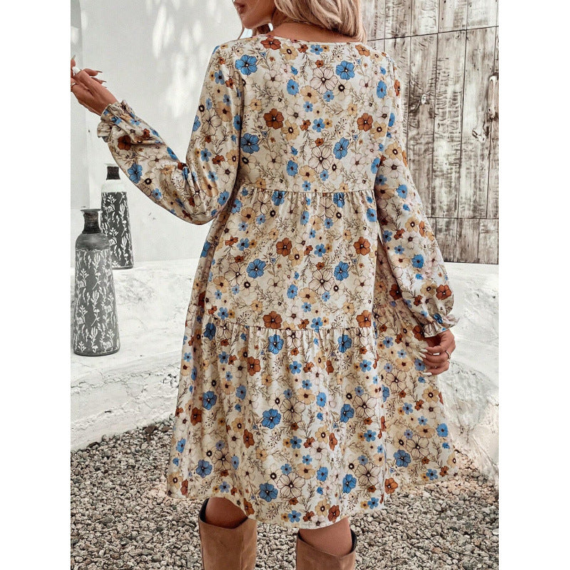 Airy summer dress for women with ruffle details and puff sleeves Lune London