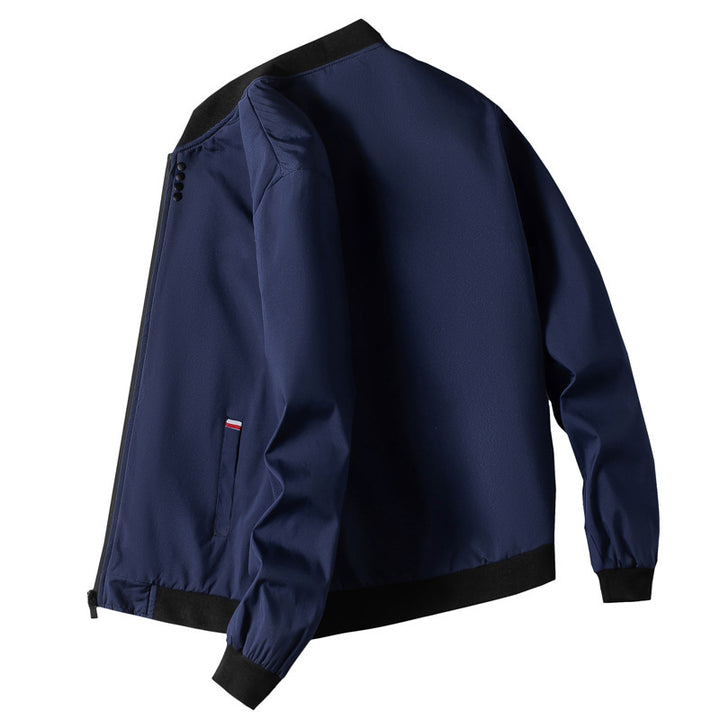 Elegant leisure jacket for men with a stand-up collar and side zipper Lune London