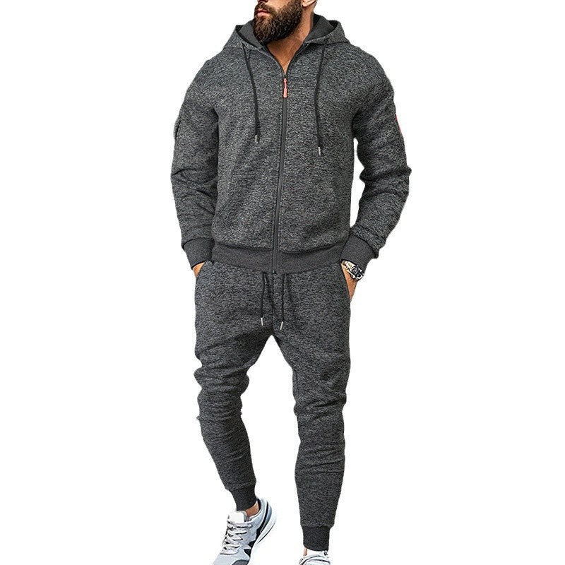 Versatile training set for men with zip-up hoodie and jogger pants Lune London