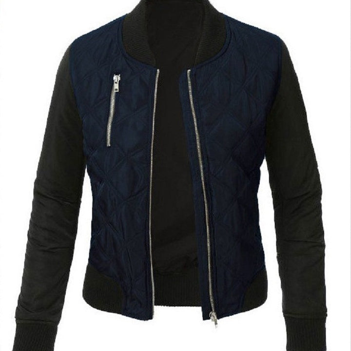 Quilted fashion jacket for women bomber style with zipper Lune Londonl