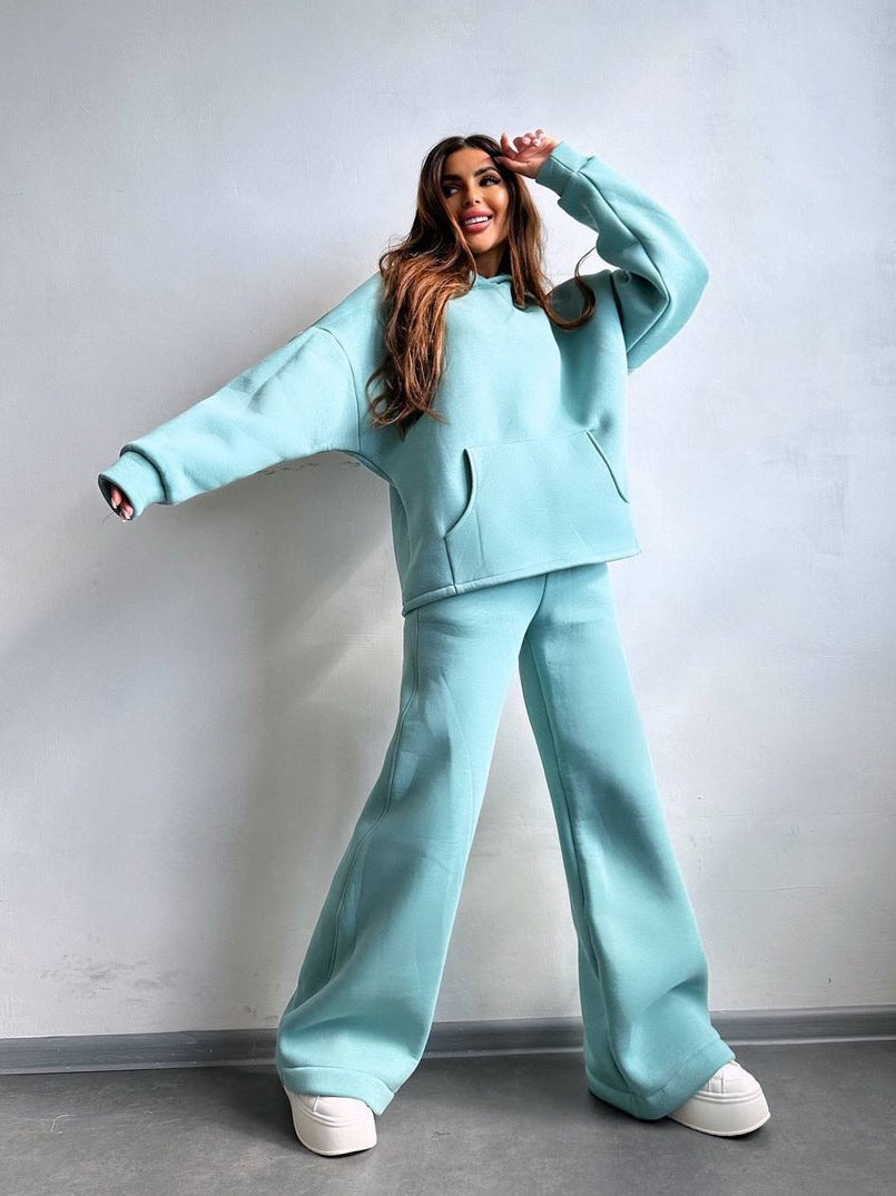 Women's casual hoodie and wide pants set Chic & Stil