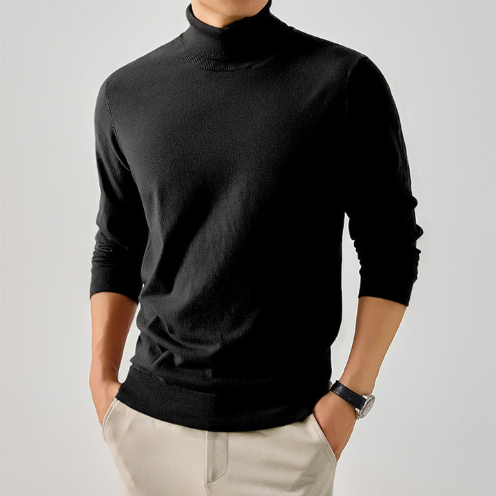 Men's Elegant Turtleneck Sweater in Fine Wool Lune London