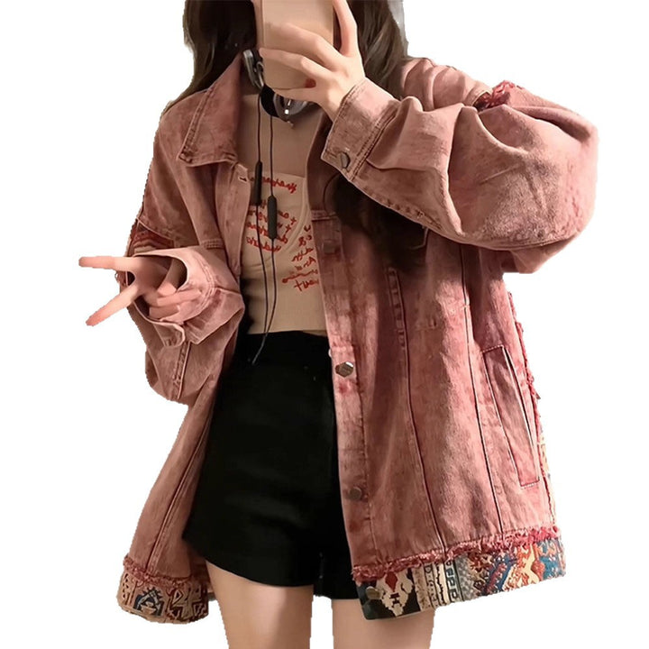 Veste en denim pour femmes avec broderie unique et design à la mode Chic & Stil