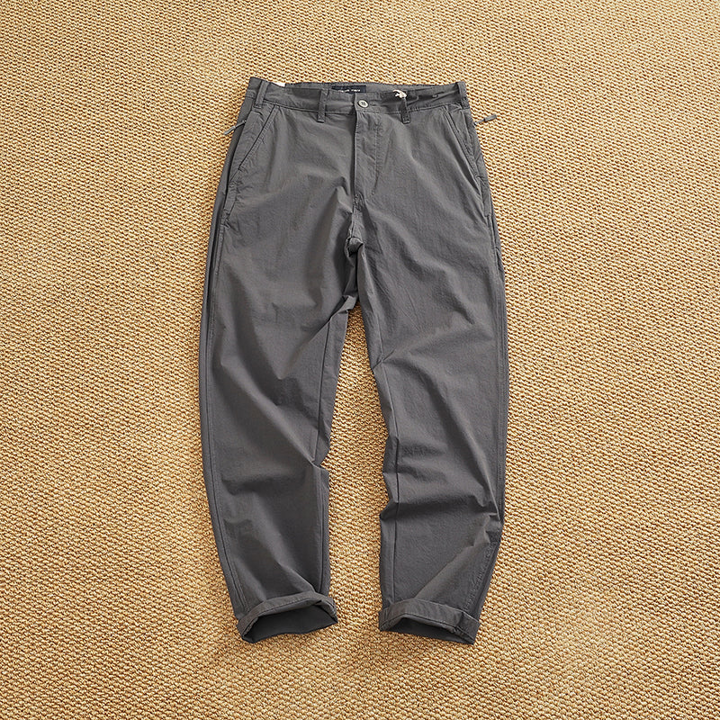 Men's chino pants with elastic waistband and practical side pockets Lune London