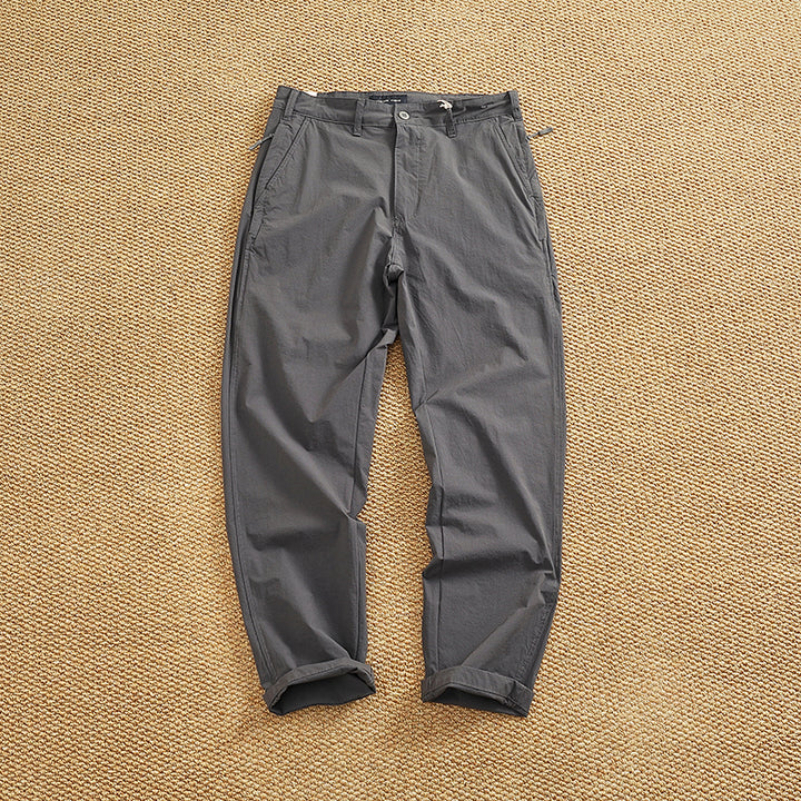 Men's chino pants with elastic waistband and practical side pockets Lune London