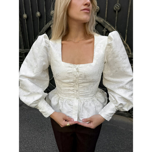 Ladies Elegant Blouse with Puff Sleeves Lune London