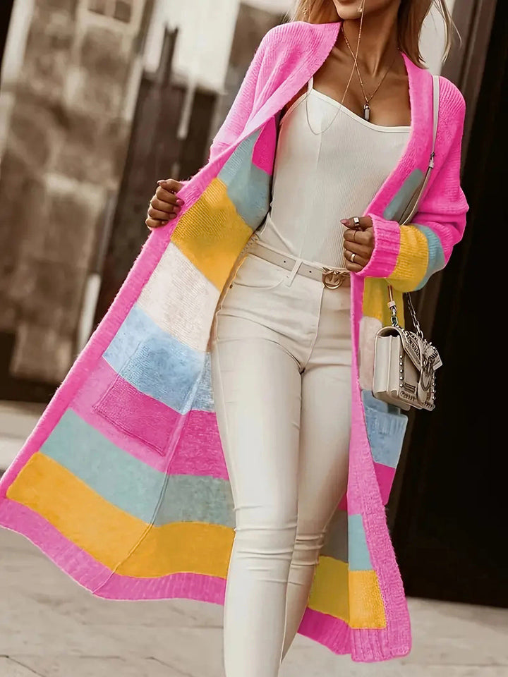 Long striped sweater jacket for women Lune London