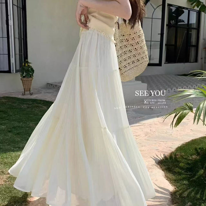 Jupe maxi femme avec des plis élégants Chic & Stil