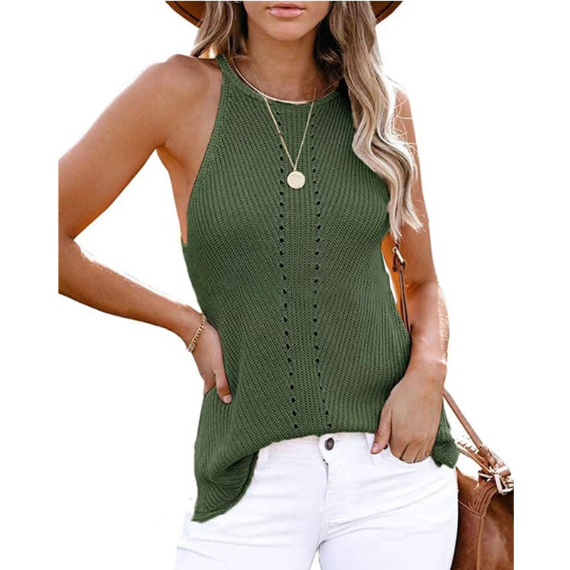 Ladies Knitted Sleeveless Top Lune London
