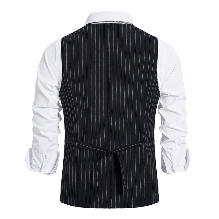 Stylish suit vest for men with a fine striped pattern Lune London