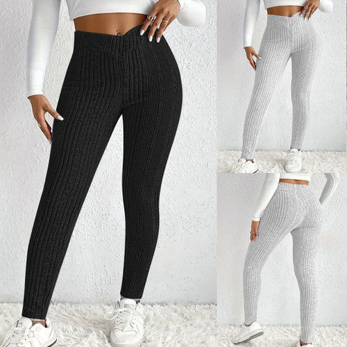 High-waisted ribbed leggings for women Lune London