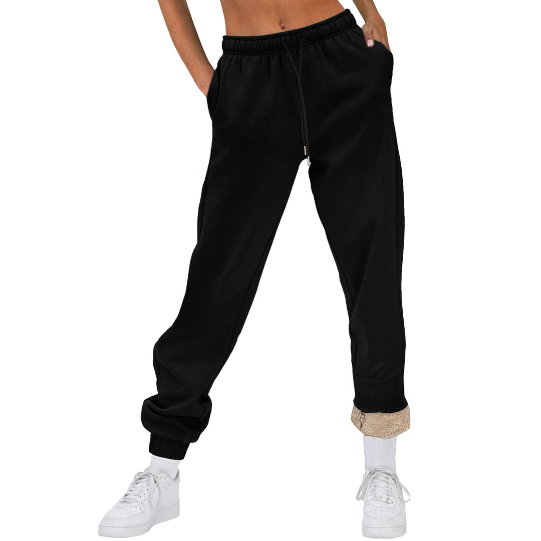 Women Comfortable Leisure Pants with Drawstring and Elegant Cuff Lune London