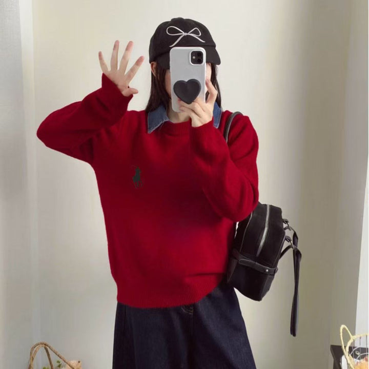 Pull décontracté pour femmes avec structure en maille de haute qualité Chic & Stil